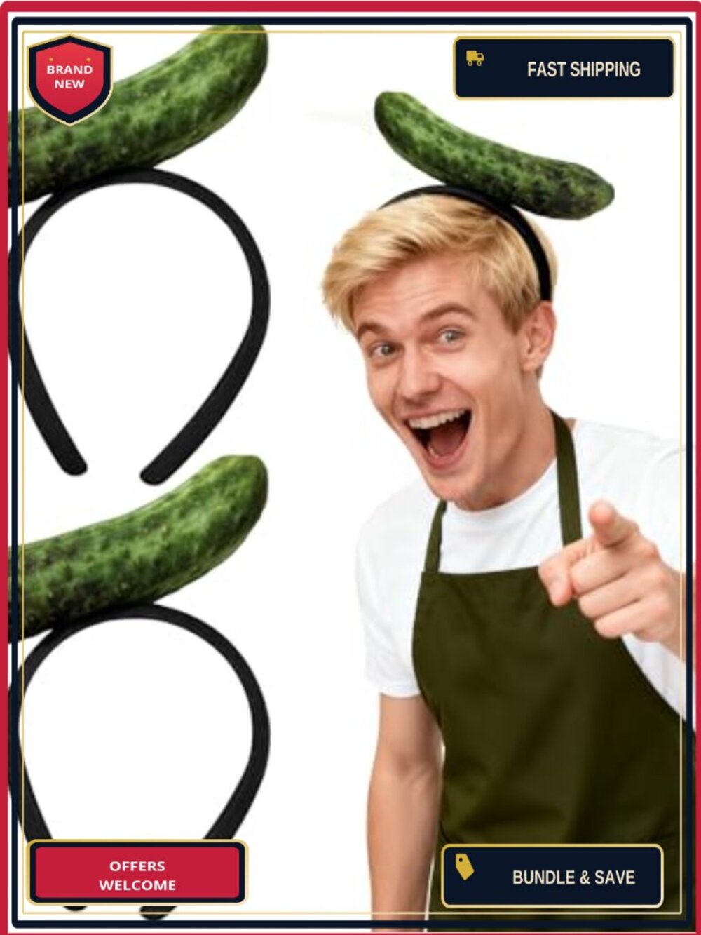 2 Pc Funny Food Headbands Costume Party Accessories